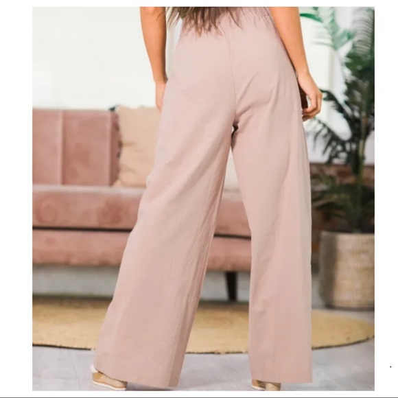 Most Fabulous Woven Cotton Front Pocket Pull on Wide Leg Pants - Picture 2 of 11